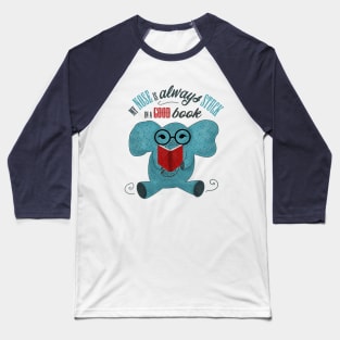 Nose In A Book Baseball T-Shirt